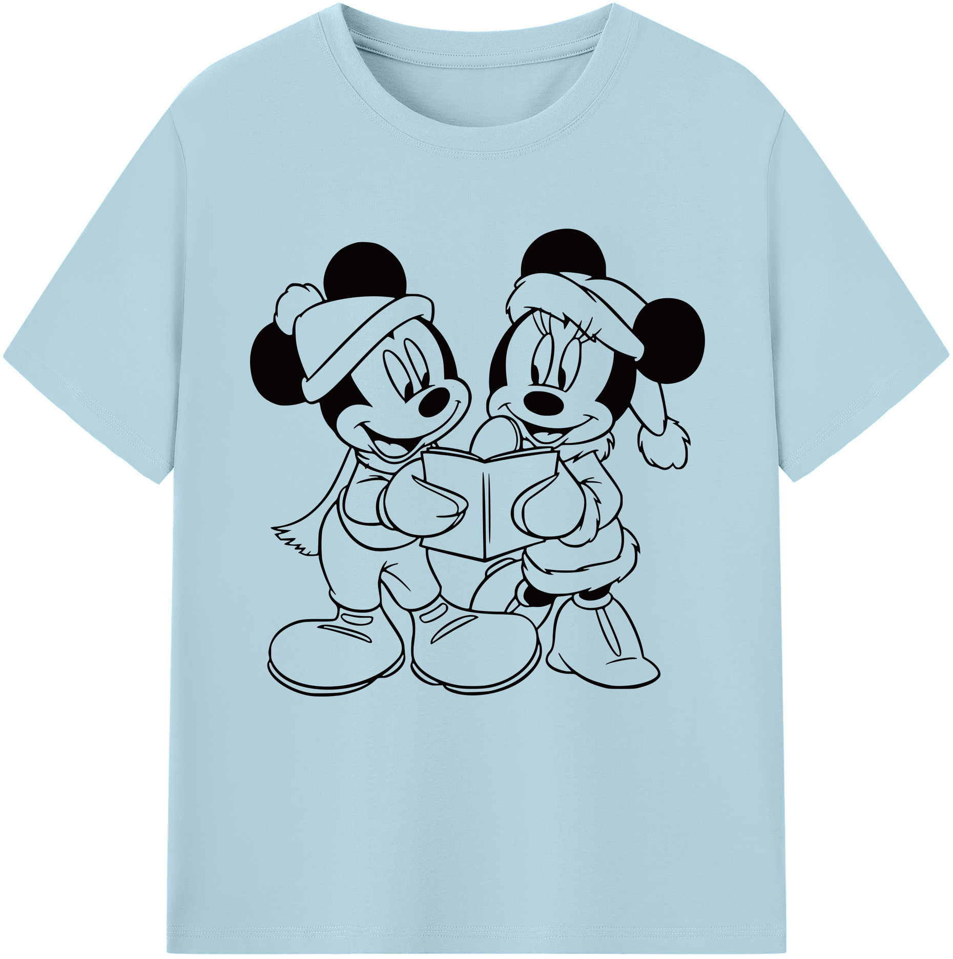 （画像用） ミッキーマウス Mickey Mouse 綿100％半袖Tシャツ（フロントプリント）